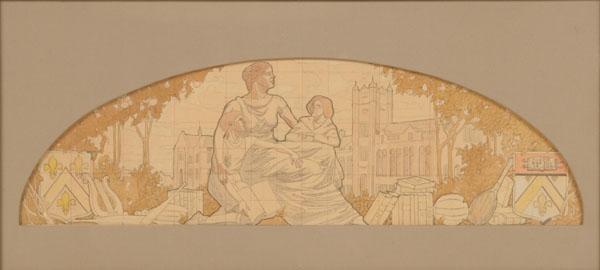 Allegorical Academic pediment