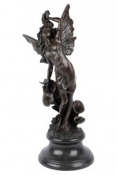 ALLEGORICAL FIGUREbronze, moun