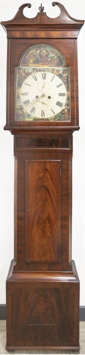 ALLEGORICAL TALL CASE CLOCK, S