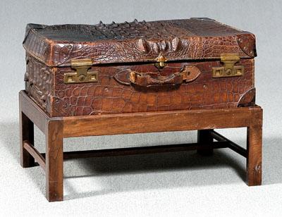 Alligator suitcase, old mellow