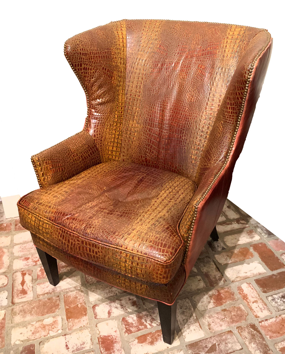 ALLIGATOR WING BACK CHAIR: