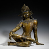ALLOY COPPER STATUE OF GUANYIN