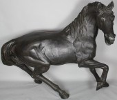 ALMOST LIFESIZE BRONZE STANDIN