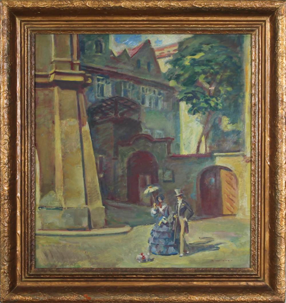 ALOIS WIERER OIL ON BOARDALOIS