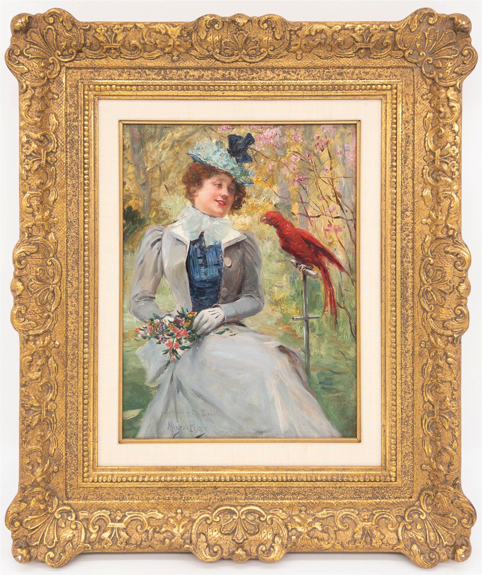ALONZO PEREZ, WOMAN WITH PARROT,
