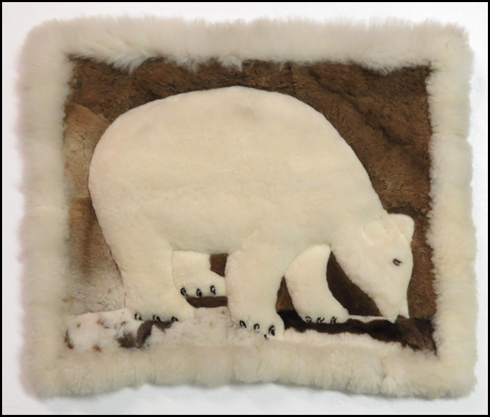 ALPACA POLAR BEAR DESIGN RUG.