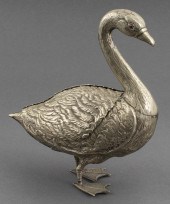 ALPACA SILVER DUCK FORM CENSER