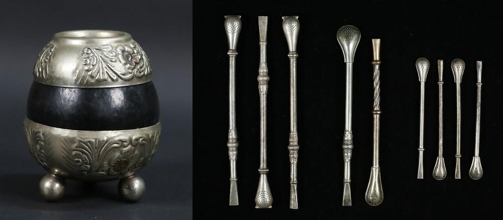 ALPACA SILVER MATE GOURD &