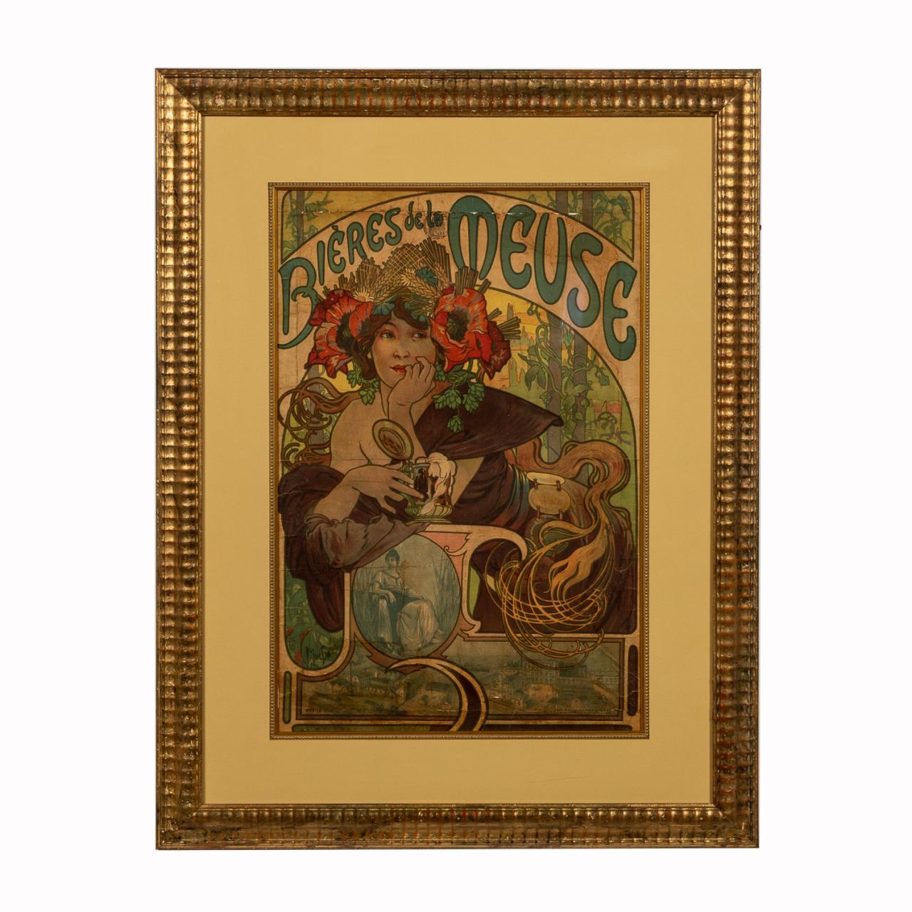 ALPHONSE MUCHA "BIERES DE LA MEUSE"