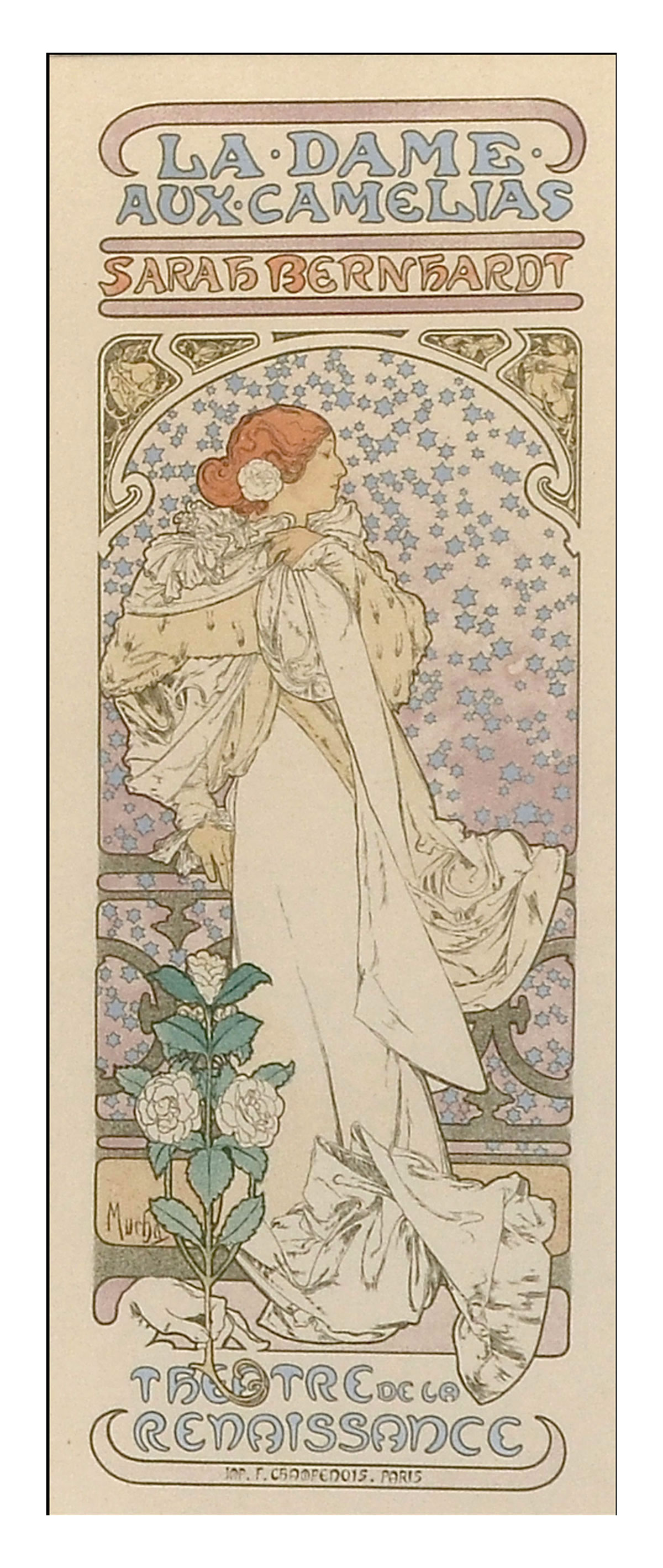 ALPHONSE MUCHA POSTER ''LA DAME AUX