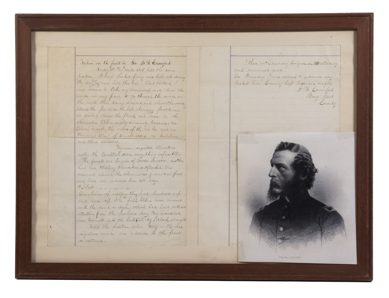 ALS CIVIL WAR FIELD REPORT FROM