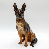ALSATIAN SEATED WITHOUT COLLAR