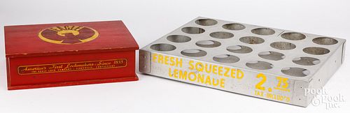 ALUMINUM LEMONADE VENDING TRAY,