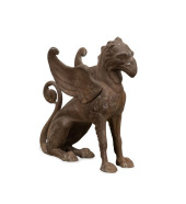 ALUMINUM SEATED GRYPHON ARCHIT
