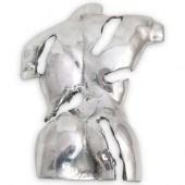 ALUMINUM TORSO WALL SCULPTURED