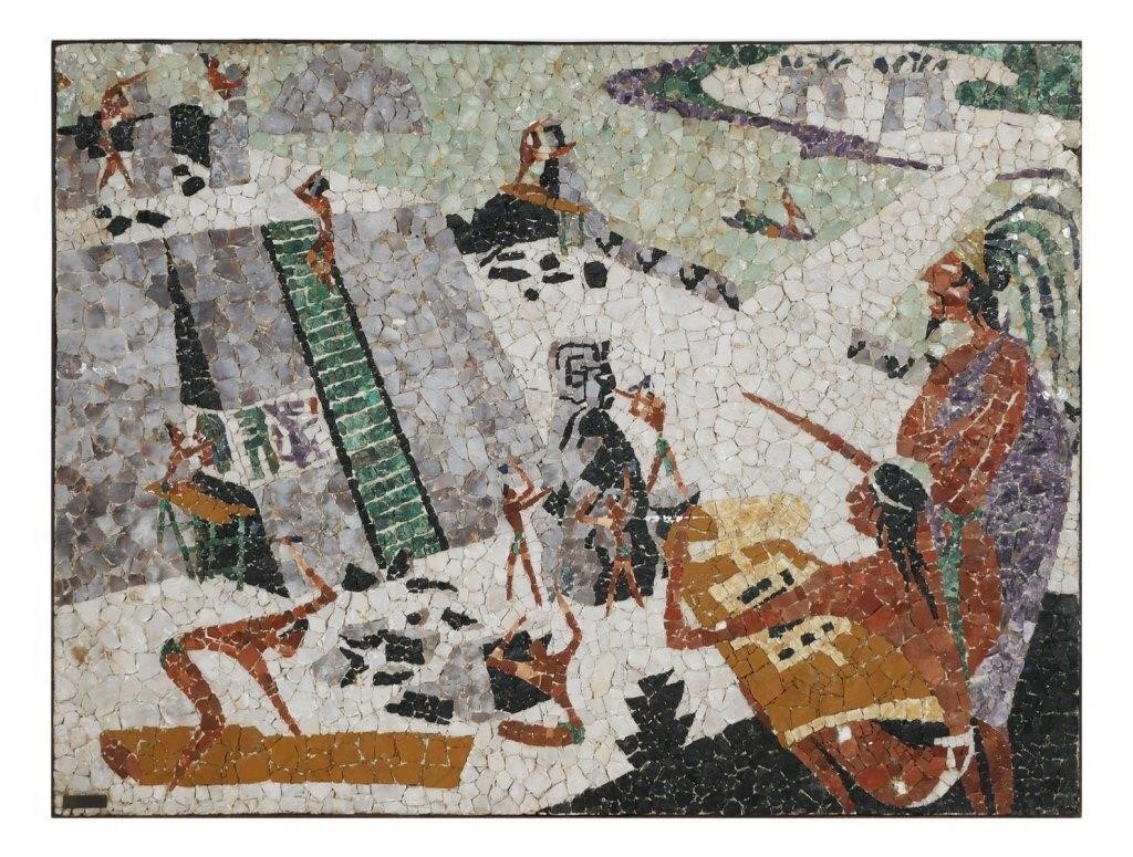 ALVARADO, MEXICAN STONE MOSAIC OF