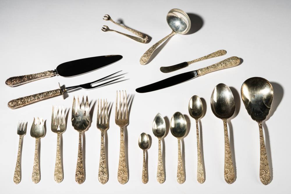 ALVIN STERLING FLATWARE SERVICE FOR