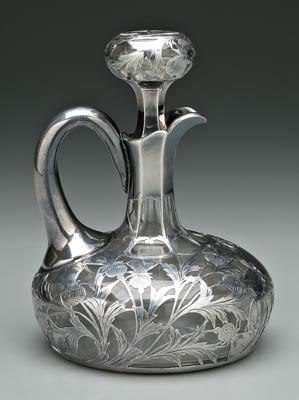 Alvin sterling overlay decanter,
