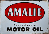 AMALIE MOTOR OIL SIGN, DOUBLE