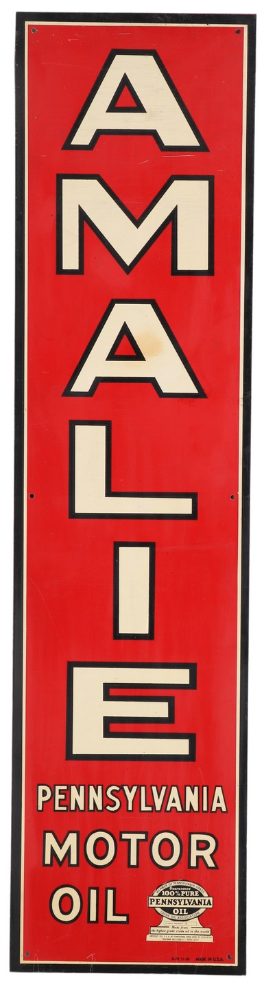 Amalie PA Motor Oil enameled tin