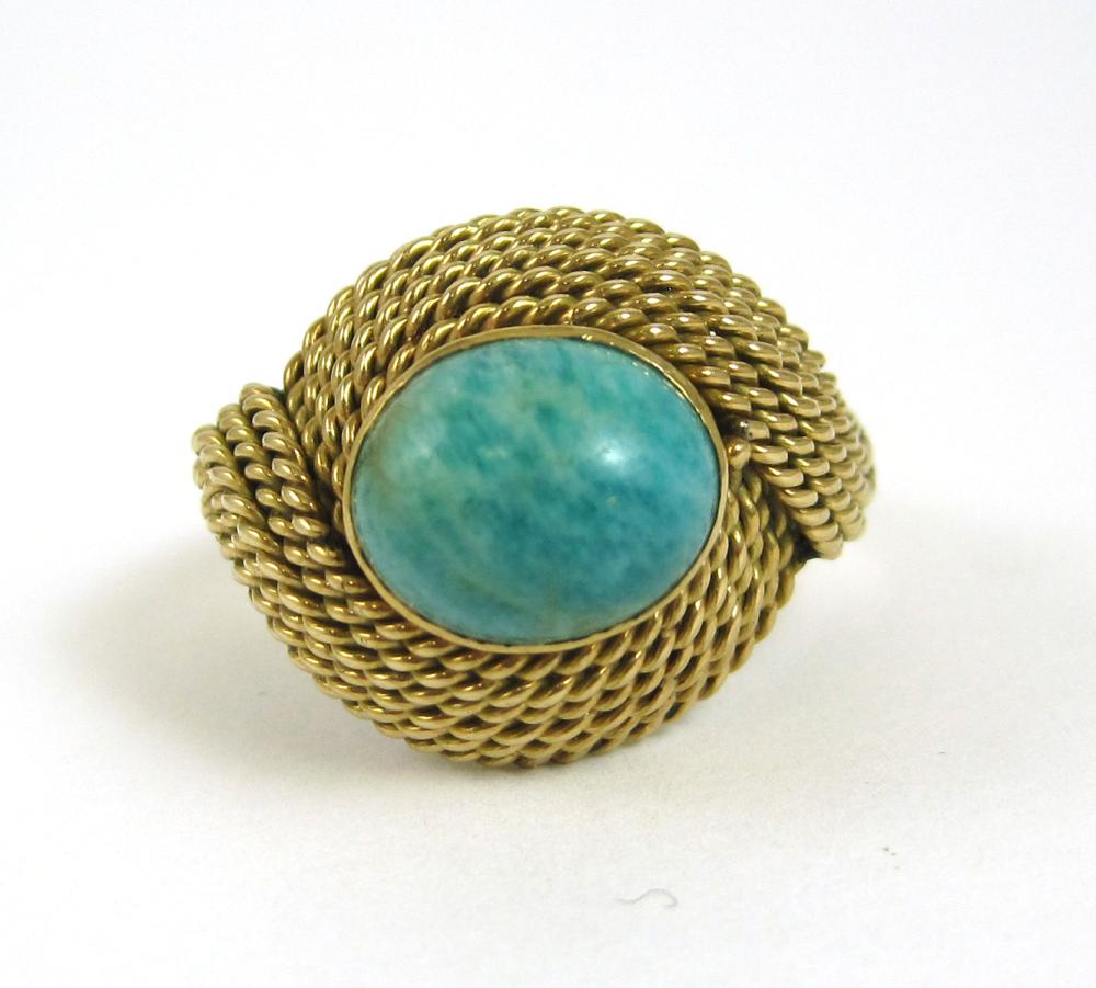 AMAZONITE AND FOURTEEN KARAT GOLD