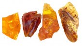 AMBER AND AMBER TYPE, FOUR PIE