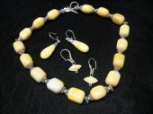 Amber and sterling necklace wi