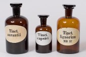 Amber Apothecary Jars 20th cen