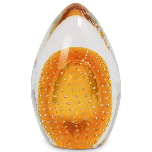 AMBER BUBBLE GLASS
