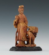 Amber Color Hardstone Carved F