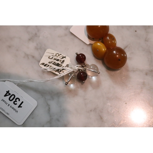 Amber cuff links? and a pair of