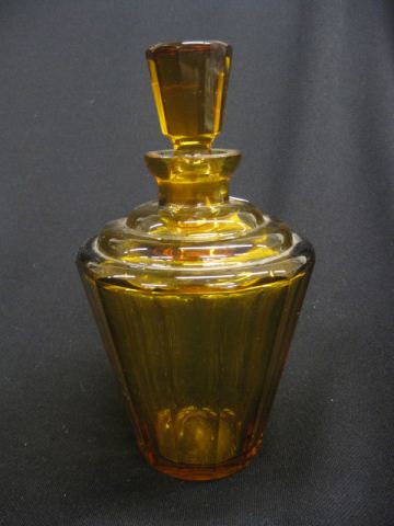 Amber Cut Glass Decanter panel &