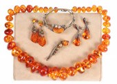 Amber jewelry grouping to incl