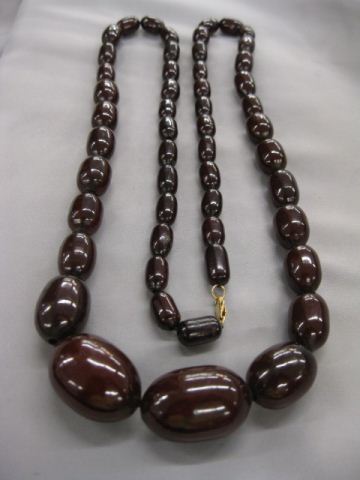 Amber Necklace 52 deep cherry