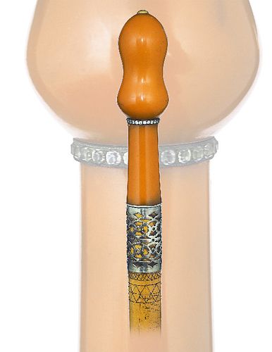 AMBER PARADE CANE-Ca. 1850 &