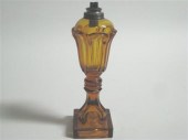 Amber pressed glass fluid lamp