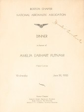 AMELIA EARHART SIGNATURE ON DI