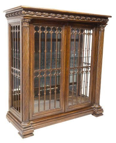 AMERCIAN GOTHIC REVIVAL OAK DISPLAY