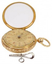 AMERICAN 18KT GOLD OPEN FACE P