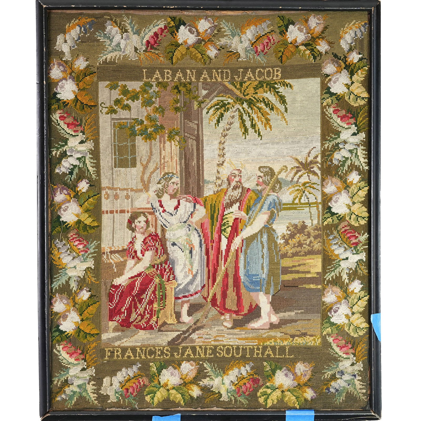 AMERICAN 19TH CENTURY CROSS STITCH,