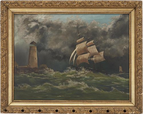 AMERICAN 19TH CENTURY O/B MARINE