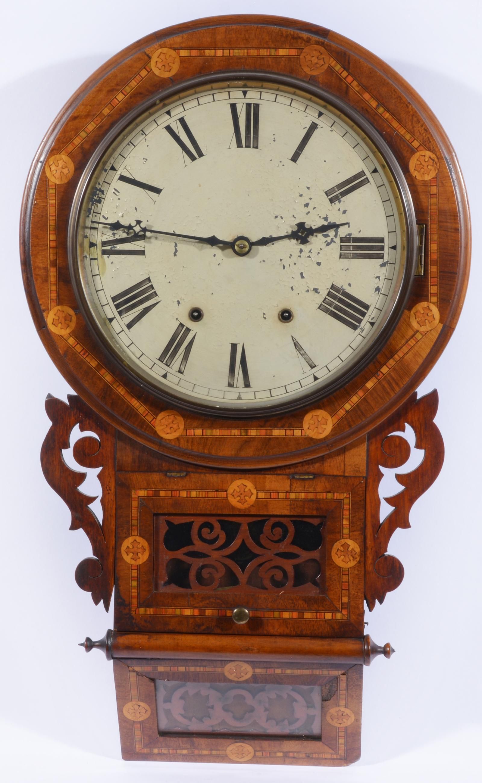 AMERICAN 8 DAY WALL CLOCK CA.