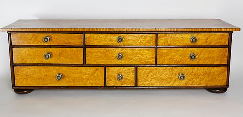 AMERICAN 9 DRAWER TIGER AND