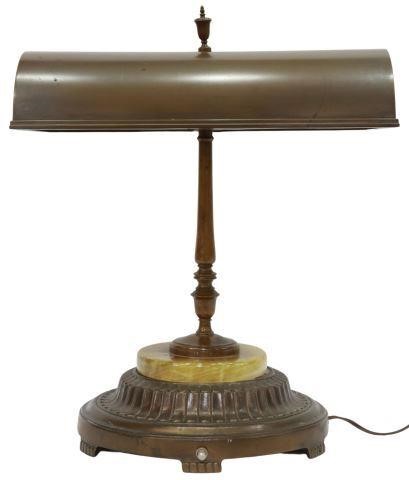 AMERICAN ART DECO BRASS & ONYX