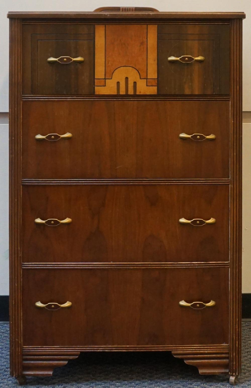 AMERICAN ART DECO STYLE INLAID