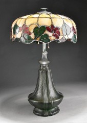 AMERICAN ART NOUVEAU LEADED GL