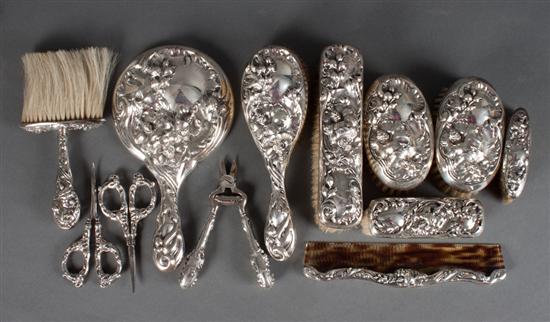 American Art Nouveau style repousse