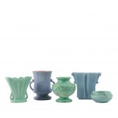 AMERICAN ART POTTERY 5PC GROUP