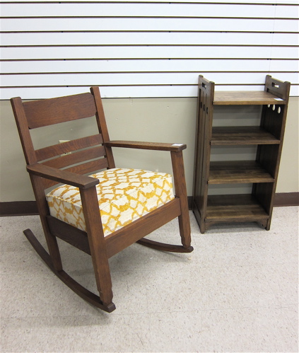 AMERICAN ARTS & CRAFTS OAK ROCKER