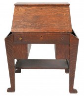AMERICAN ARTS & CRAFTS OAK SLA